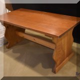 F40. Small trestle table. 22”h x 46”w x 22”d - $34